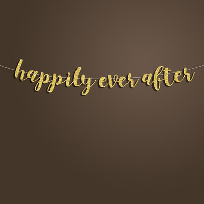 Banner Happily Ever After, fundal pentru semne de decorare pentru copii prințesă pentru fetiță, decorațiuni pentru petreceri cu basme pentru copii