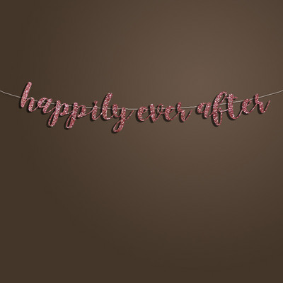 Banner Happily Ever After, fundal pentru semne de decorare pentru copii prințesă pentru fetiță, decorațiuni pentru petreceri cu basme pentru copii