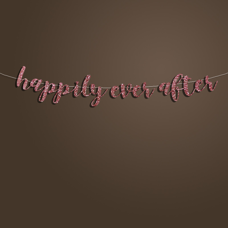 Banner Happily Ever After, fundal pentru semne de decorare pentru copii prințesă pentru fetiță, decorațiuni pentru petreceri cu basme pentru copii