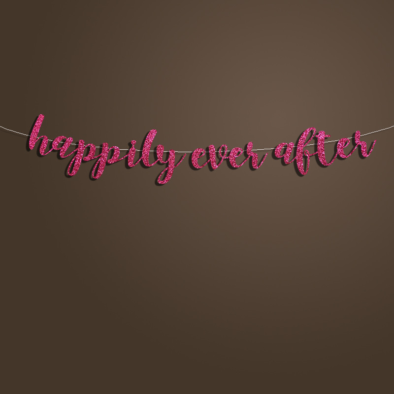 Banner Happily Ever After, fundal pentru semne de decorare pentru copii prințesă pentru fetiță, decorațiuni pentru petreceri cu basme pentru copii