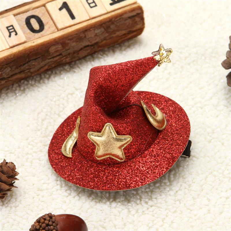 Uus Halloweeni laste nõiamüts Juuksenõel Performance Peomütsid Rekvisiidid DIY Cosplay Juukseaksessuaarid Halloweeni pallide riietus