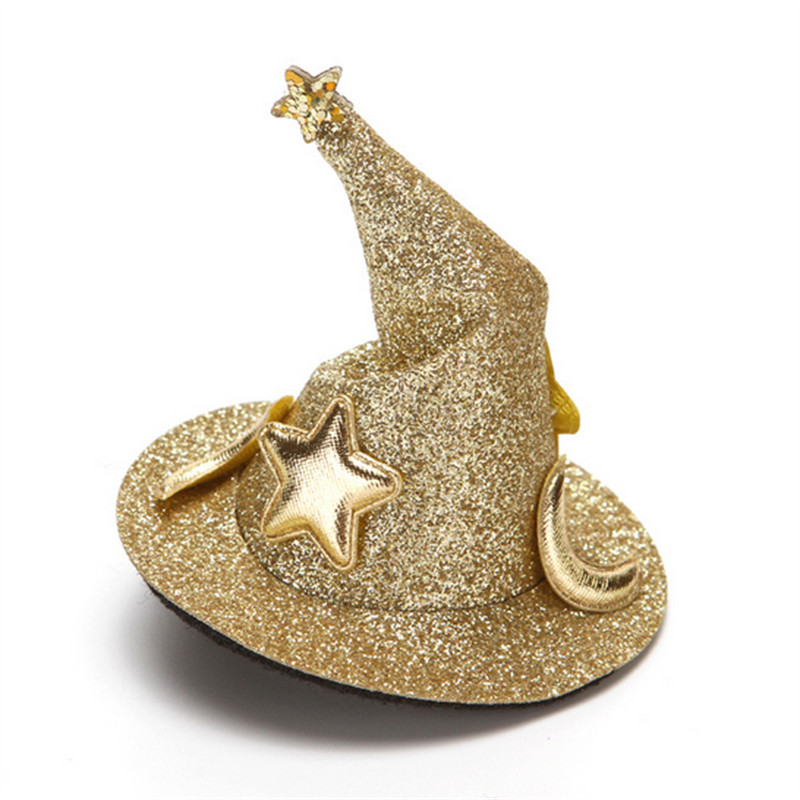 Uus Halloweeni laste nõiamüts Juuksenõel Performance Peomütsid Rekvisiidid DIY Cosplay Juukseaksessuaarid Halloweeni pallide riietus