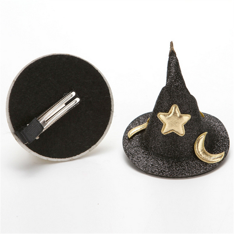 Uus Halloweeni laste nõiamüts Juuksenõel Performance Peomütsid Rekvisiidid DIY Cosplay Juukseaksessuaarid Halloweeni pallide riietus