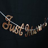 Just Married White Banner Ρουστίκ Γιρλάντα Διακόσμηση Τραπεζιού Γάμου Vintage Εκδηλώσεις Προμήθειες Mrs Car Decor