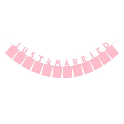 Just Married White Banner Ρουστίκ Γιρλάντα Διακόσμηση Τραπεζιού Γάμου Vintage Εκδηλώσεις Προμήθειες Mrs Car Decor