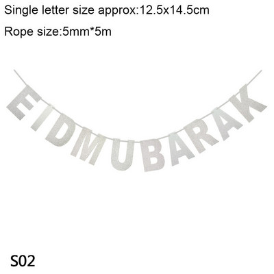 Kuldne Eid Mubaraki bänner Seinale riputatav Ramadan Kareem Paberist vanik EID lipufestival Bunting islami moslemi Mubaraki kaunistus