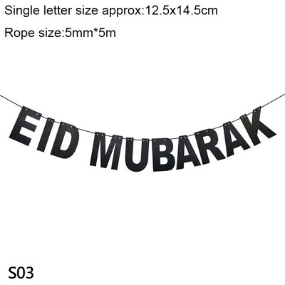 Kuldne Eid Mubaraki bänner Seinale riputatav Ramadan Kareem Paberist vanik EID lipufestival Bunting islami moslemi Mubaraki kaunistus