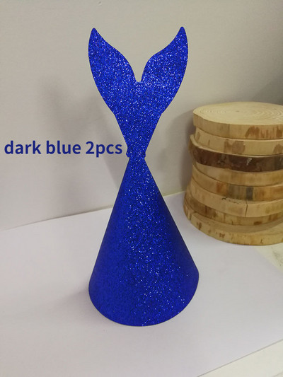 2 buc. Pălărie cu coadă de sirenă Pălărie de zi de naștere Pălărie de hârtie prințesă pentru fetiță Pulbere de aur pentru nuntă, decorațiuni pentru petrecerea de naștere, recuzită, pălării de petrecere