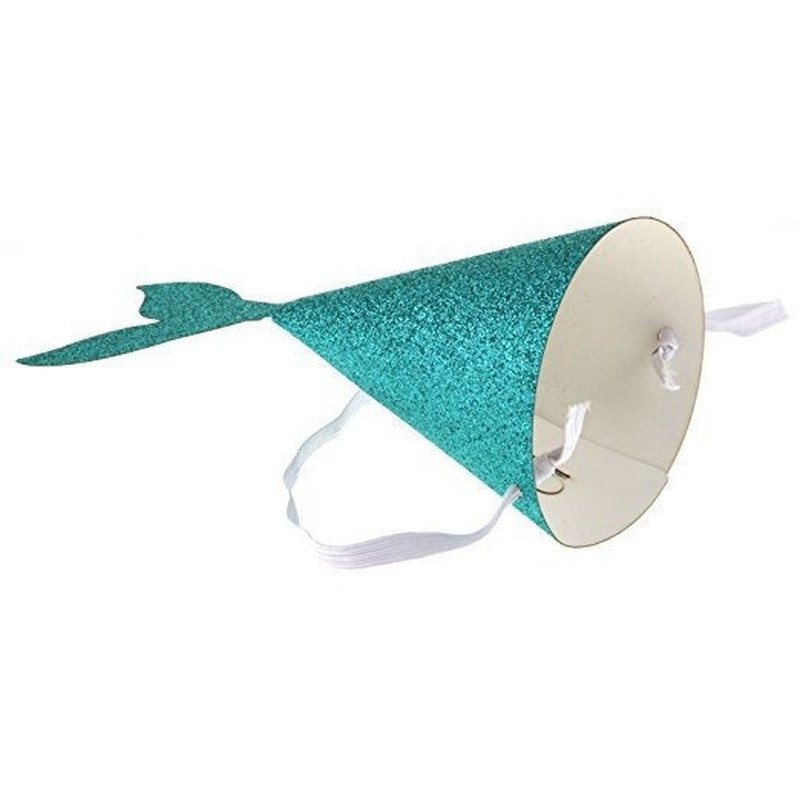 2 buc. Pălărie cu coadă de sirenă Pălărie de zi de naștere Pălărie de hârtie prințesă pentru fetiță Pulbere de aur pentru nuntă, decorațiuni pentru petrecerea de naștere, recuzită, pălării de petrecere