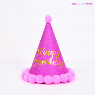 Pălărie de aniversare cu minge de pluș 5 stiluri de culoare Decor de petrecere de 1-a aniversare Tema de ziua de naștere Accesorii pentru petreceri decor Baby Shower