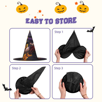 Halloween Witch 3 Halloween Hat Scary Coupkin Carriage Case Holiday