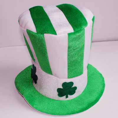 Pidulikud peotarbed Iiri Shamrock Festivali Mütsid Lucky Show Supplies Silindrimütsid Kapottid naistele Disainer Kohandatud kapott