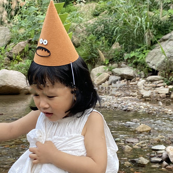 Корейски стил динозавър изненада изражение честит рожден ден рожден ден шапка, бебе рожден ден рокля реквизит реквизит за глава, фото реквизит