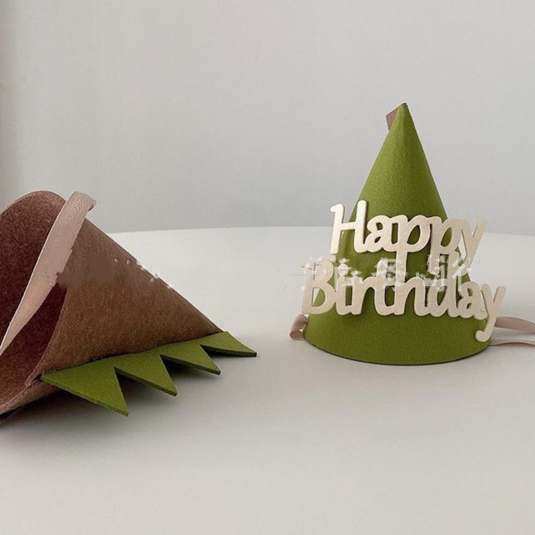 Korea stiilis dinosauruste üllatusväljendus palju õnne sünnipäevaks sünnipäevamüts, beebi sünnipäevapeo riietus rekvisiidid peakatted, fotorekvisiidid