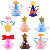 ins Παιδικό κίτρινο λουλούδι καπέλο γενεθλίων Little Daisy Party Καπέλο Baby Shower Καπέλα Λευκό Χρόνια Πολλά Smile Headband