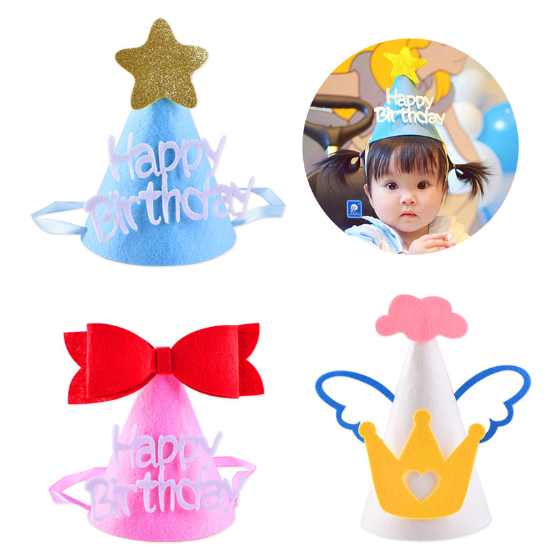 ins Παιδικό κίτρινο λουλούδι καπέλο γενεθλίων Little Daisy Party Καπέλο Baby Shower Καπέλα Λευκό Χρόνια Πολλά Smile Headband