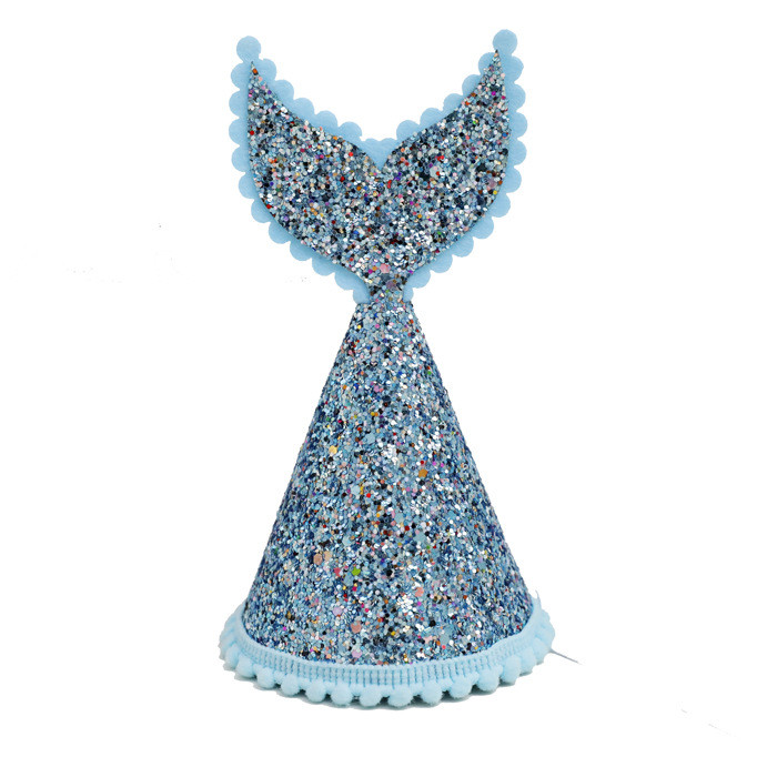 1 tk Baby Shower sädelev sünnipäevamüts Peapael Roosa sinine Teema Merineitsi peakatted Juuksepael Ristimise sünnipäevakingitus