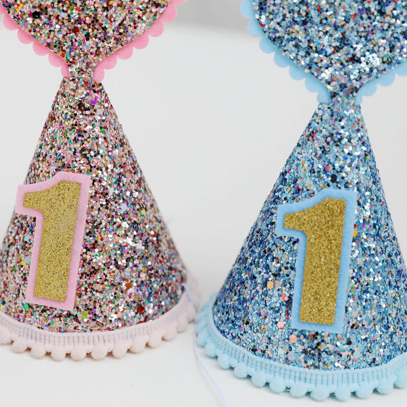 1 tk Baby Shower sädelev sünnipäevamüts Peapael Roosa sinine Teema Merineitsi peakatted Juuksepael Ristimise sünnipäevakingitus