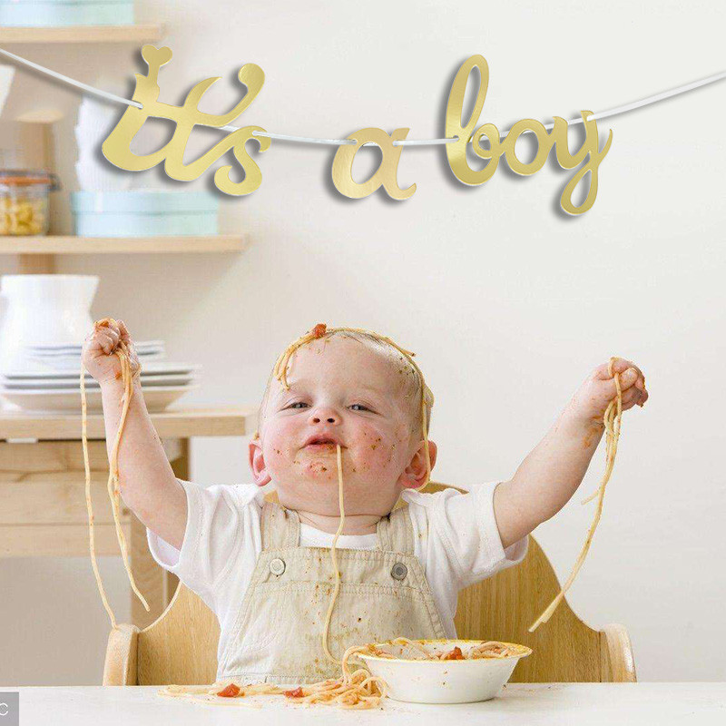 Χρυσό ασημί Χρόνια πολλά πανό Just Married Garland for Wedding Party Κρεμαστά κουκούτσια ONE Kid Birthday Baby Shower Flag διακόσμηση