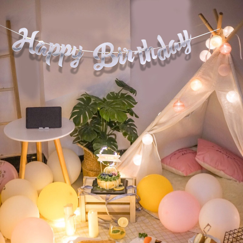 Χρυσό ασημί Χρόνια πολλά πανό Just Married Garland for Wedding Party Κρεμαστά κουκούτσια ONE Kid Birthday Baby Shower Flag διακόσμηση