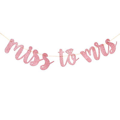 Decorat nunta Mireasa va fi Decorat pentru petrecere burlacilor Banner cu sclipici Accesorii pentru decorare pentru dus de nunta