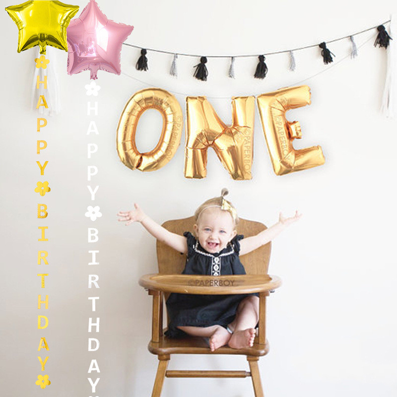 Happy Birthday Κάθετες γιρλάντες Πανό για αγόρι κορίτσι Παιδιά Ενήλικες Baby Shower 1st Birthday Party Decoration Bunting Supplies 1,8m