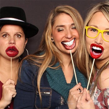 20 τεμ. Funny Lip Mouth Photobooth Props Διακόσμηση γάμου Funny Lip Photo Booth Διακοσμήσεις για πάρτι γενεθλίων για ενήλικες