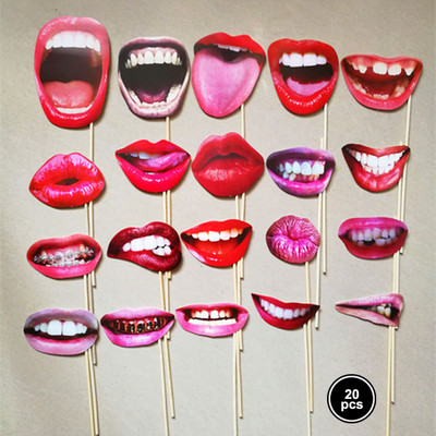 20 vnt Juokingi lūpų burnos fotokabinos rekvizitai Vestuvių dekoravimui Juokingi lūpų nuotraukų stendai gimtadienio vakarėlio papuošimai suaugusiems skirtų nuotraukų rekvizitai