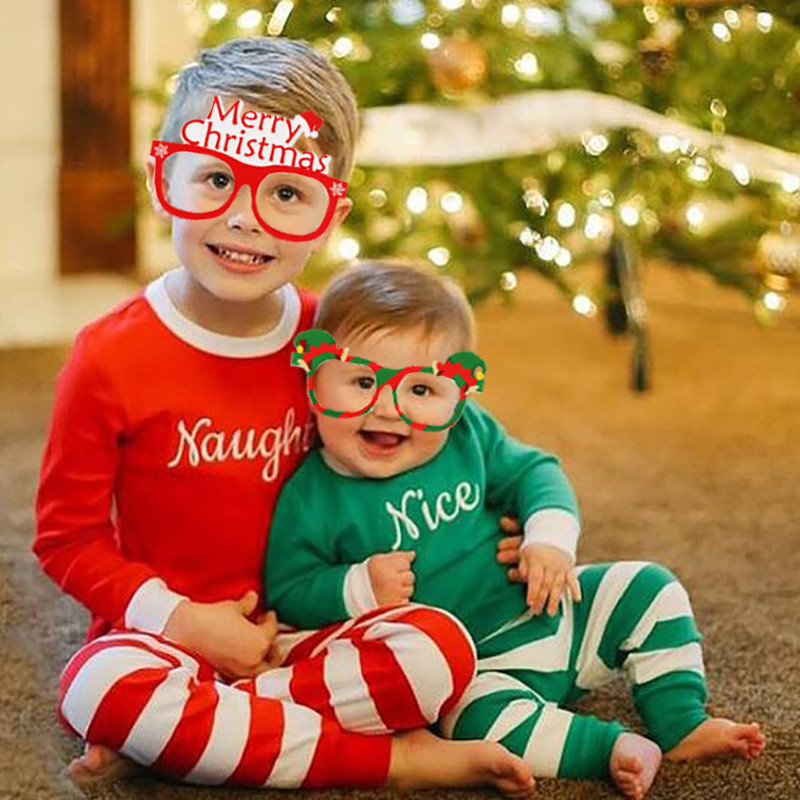 9tk Häid jõule paber Prillid Fotoputka Rekvisiidid Jõuluvana Lumememme Raam Prillid Jõululapsed Kingitused Jõulukaunistused Uusaasta