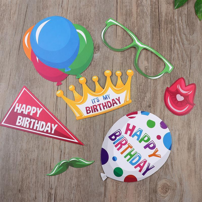 22 buc. Recuzită pentru cabina foto La mulți ani decor amuzant pentru aniversarea, decorațiuni pentru petrecerea de aniversare. Recuzită pentru cabina foto