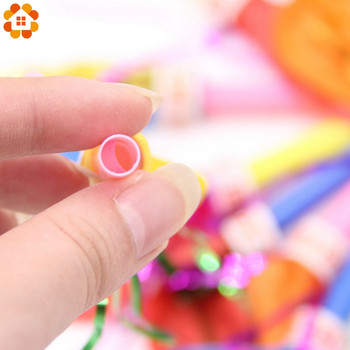 50PCS Цветни издухвания Whistle Blowing Dragon с балон за детски сувенири за рожден ден Декорация Детски играчки Консумативи