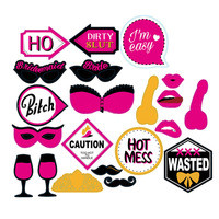 Mr Mrs Just Married Fun Photo Booth Recuzită Mireasă Decorare nuntă Cabina foto Nupțială Duș Eveniment Party Supplies