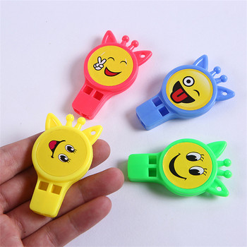 20Pcs Cartoon Happy Face Football Rugby Whistle Noise Maker Детски подаръци за рожден ден Сувенири за парти за гости Играчки за мажоретки Pinata Fill