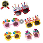 Ochelari pentru petrecerea de aniversare Lumânare amuzantă Floarea-soarelui Curcubeu Ochelari de soare La mulți ani Recuzită pentru cabină foto Rechizite pentru copii Favoare decor de petrecere