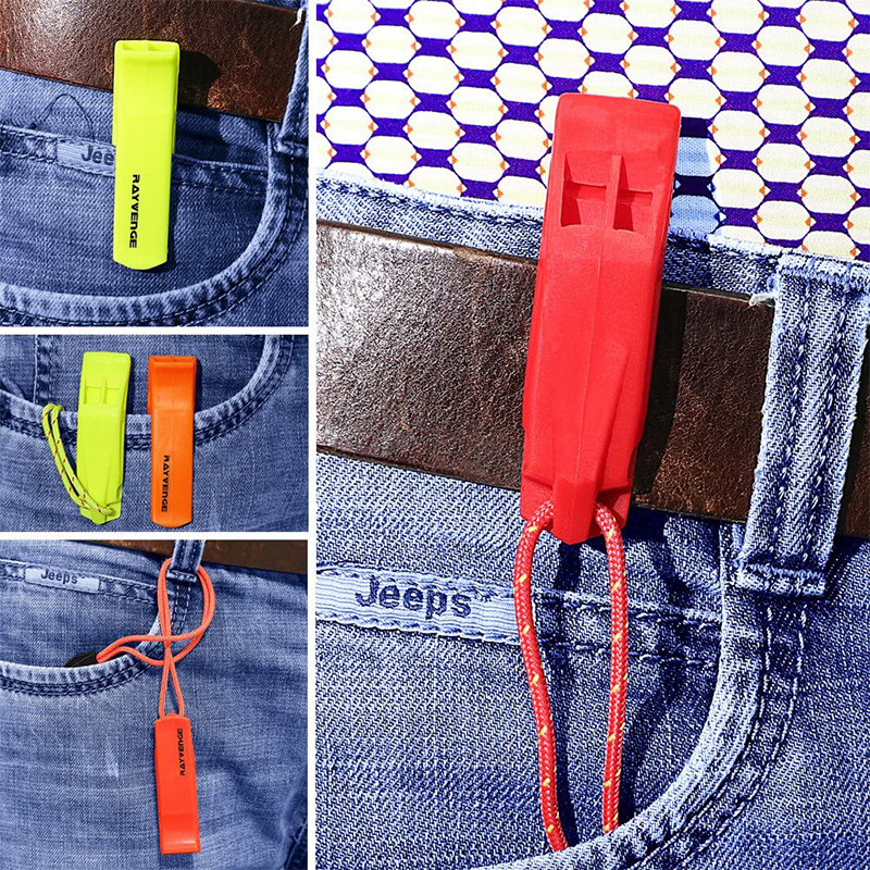 RAYVENGE saugos švilpukas su virvele, skirtas plaukiojimui valtimis, baidarėmis, avariniu išgyvenimu, gelbėjimo liemene, gelbėjimo signalizacija, plaukimu, jūros sportu