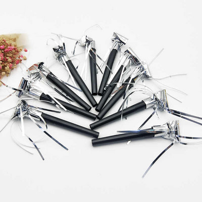 10 vnt/stal. Maži plastikiniai švilpuko popieriniai drakono žaislai Juokingi auksiniai sidabriniai gimtadienio vakarėlio vestuvių dekoravimo reikmenys vaikams