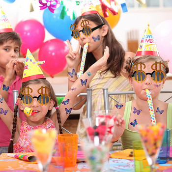 Χρυσό Ασημένιο Δολάριο Πινακίδα Γυαλιά Photobooth Διακόσμηση γενεθλίων Φωτογραφία για πάρτι γενεθλίων Διακοσμητικά γυαλιά πάρτι