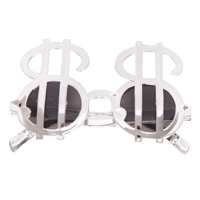 Χρυσό Ασημένιο Δολάριο Πινακίδα Γυαλιά Photobooth Διακόσμηση γενεθλίων Φωτογραφία για πάρτι γενεθλίων Διακοσμητικά γυαλιά πάρτι