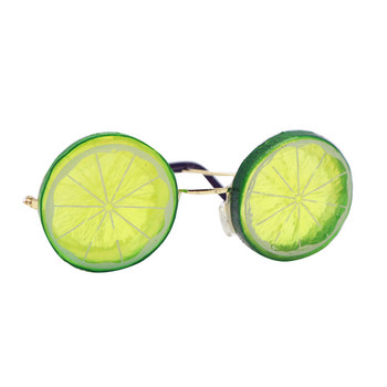 Δημιουργικά γυαλιά σε σχήμα λεμονιού Παραλία Γάμου Φωτογραφία Γυαλιά Γυαλιά DIY Photo Booth Funny Metal Glasses Props Decor