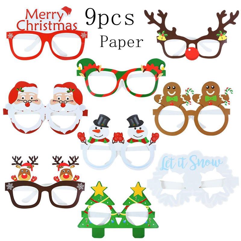Recuzită pentru cabină foto de Crăciun Mască pentru ochelari cabină foto 2022 Cadou de Crăciun Crăciun Fericit Decor pentru acasă Carnaval Petrecere Anul Nou