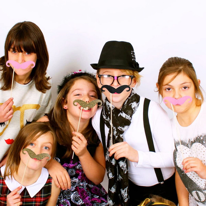 30 de bucăți, albastru, roz, Baby Shower, recuzită pentru cabină foto, urs, rață, băiat, fată