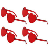 Päikeseprillid Prillid Südamepidu raamideta prillid Raamita prillid Naljakas värviline kommikleit toonitud UV Vintage suvelapsed