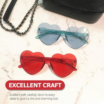 Γυαλιά ηλίου Γυαλιά ηλίου Heart Party Γυαλιά χωρίς πλαίσιο Γυαλιά οράσεως Funny Color Candy φιμέ Uv Vintage Summer Kids