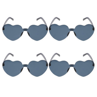 Päikeseprillid Prillid Südamepidu raamideta prillid Raamita prillid Naljakas värviline kommikleit toonitud UV Vintage suvelapsed