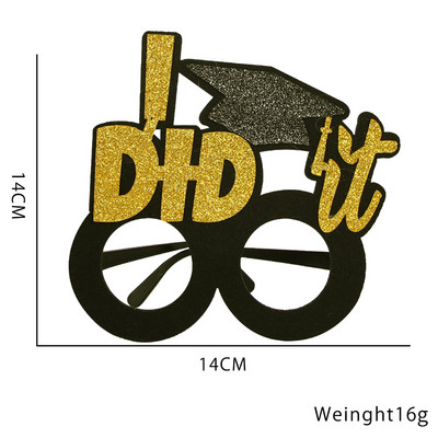 Decoratiuni pentru petrecerea de absolvire 2022 Sărbătoare Liceu Decorare de absolvire Ochelari Fotografie pentru petrecere Rezită foto graduacion