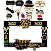 2023 La mulți ani Rama foto Noroc Șampanie Recuzită pentru cabină foto Decoratiuni de Crăciun Rechizite pentru petreceri de Revelion