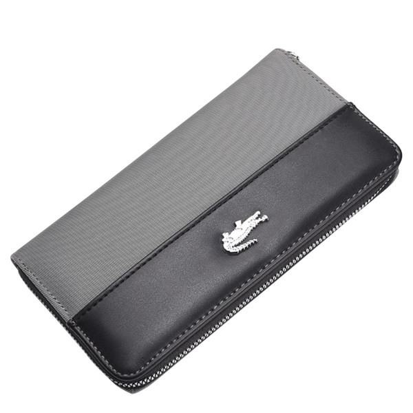 Portofel barbatesc din piele cu decor metalic