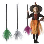 Halloween Witch Broom Handcraft Decorativ Miracle Broom Party Prop pentru Halloween Dance Party Masquerade Cosplay