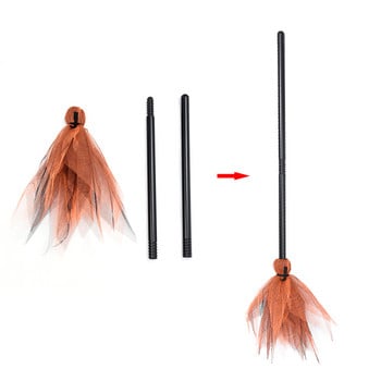 Halloween Witch Broom Handcraft Διακοσμητικό Miracle Broom Party Prop για Halloween Dance Party Masquerade Cosplay