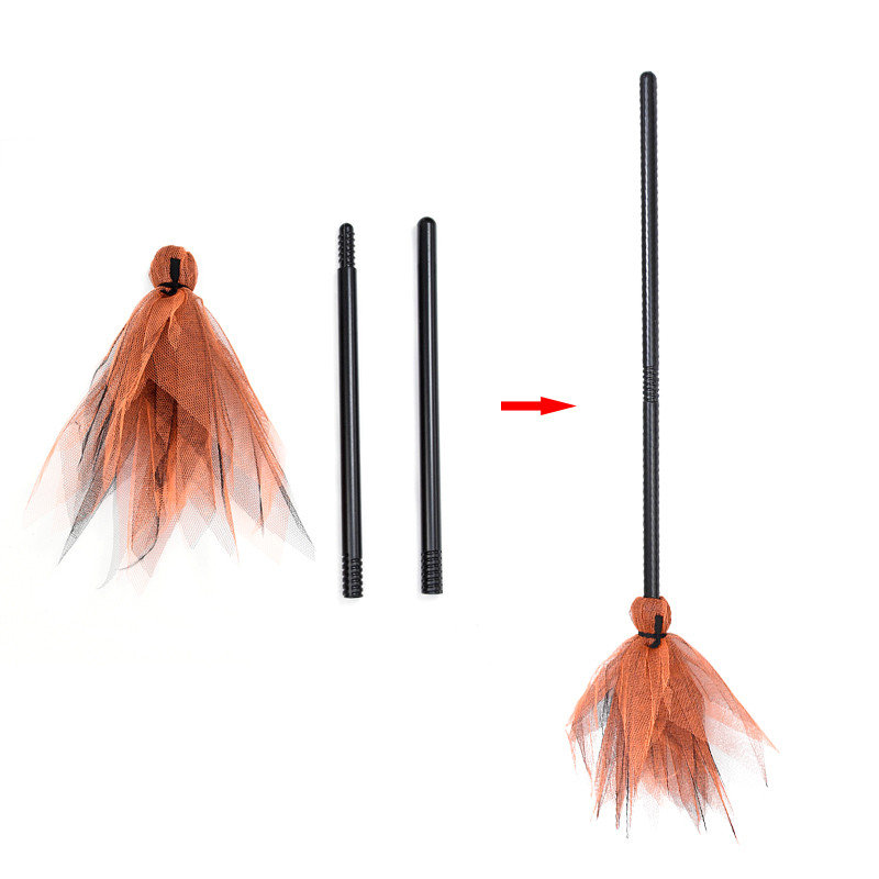Halloween Witch Broom Handcraft Decorativ Miracle Broom Party Prop pentru Halloween Dance Party Masquerade Cosplay
